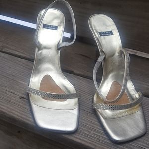 Stuart Weitzman Gold Strap Heel